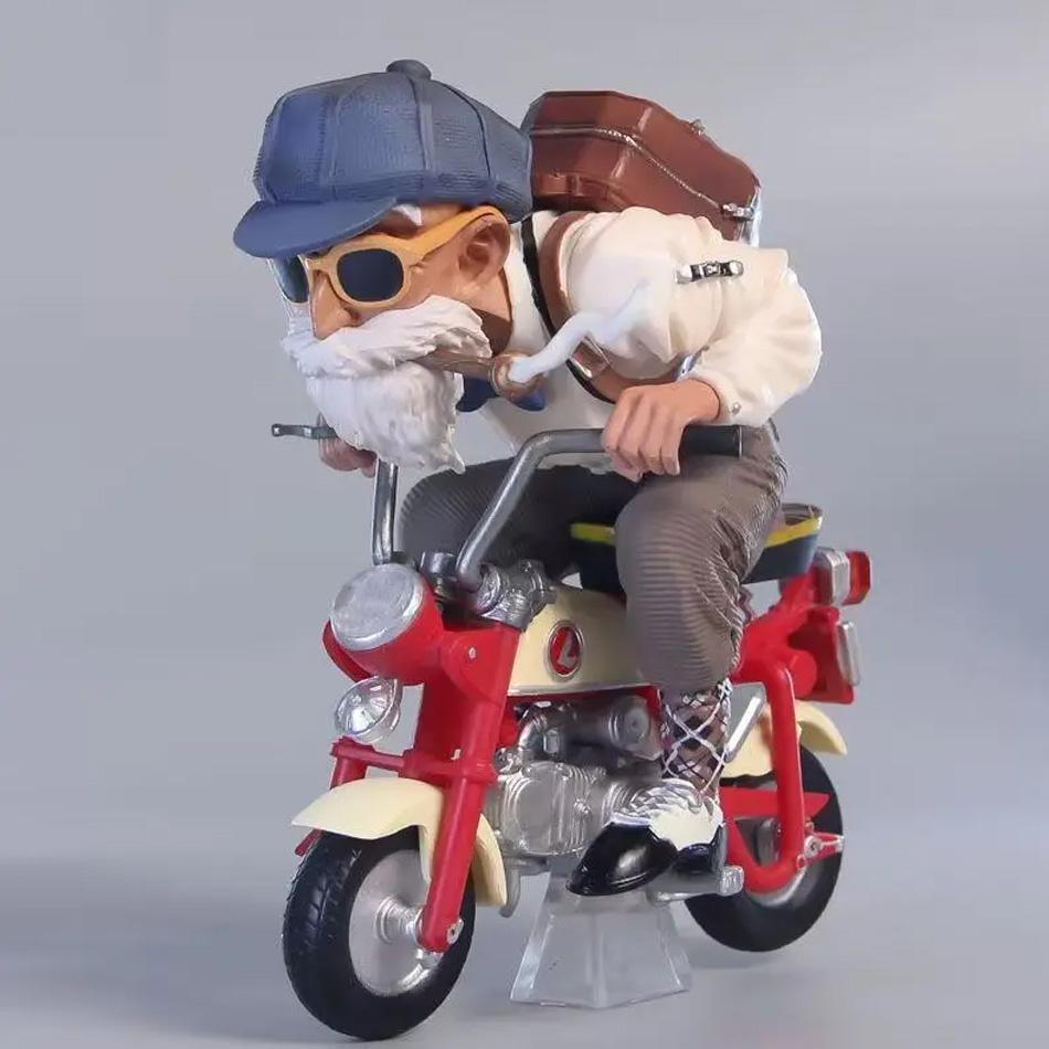 New 13cm Dragon Ball Z Anime Figures Figurine Locomotive Series Pvc Statue Collectable Motorcycle Roshi Goku Model Decoration Playthings
