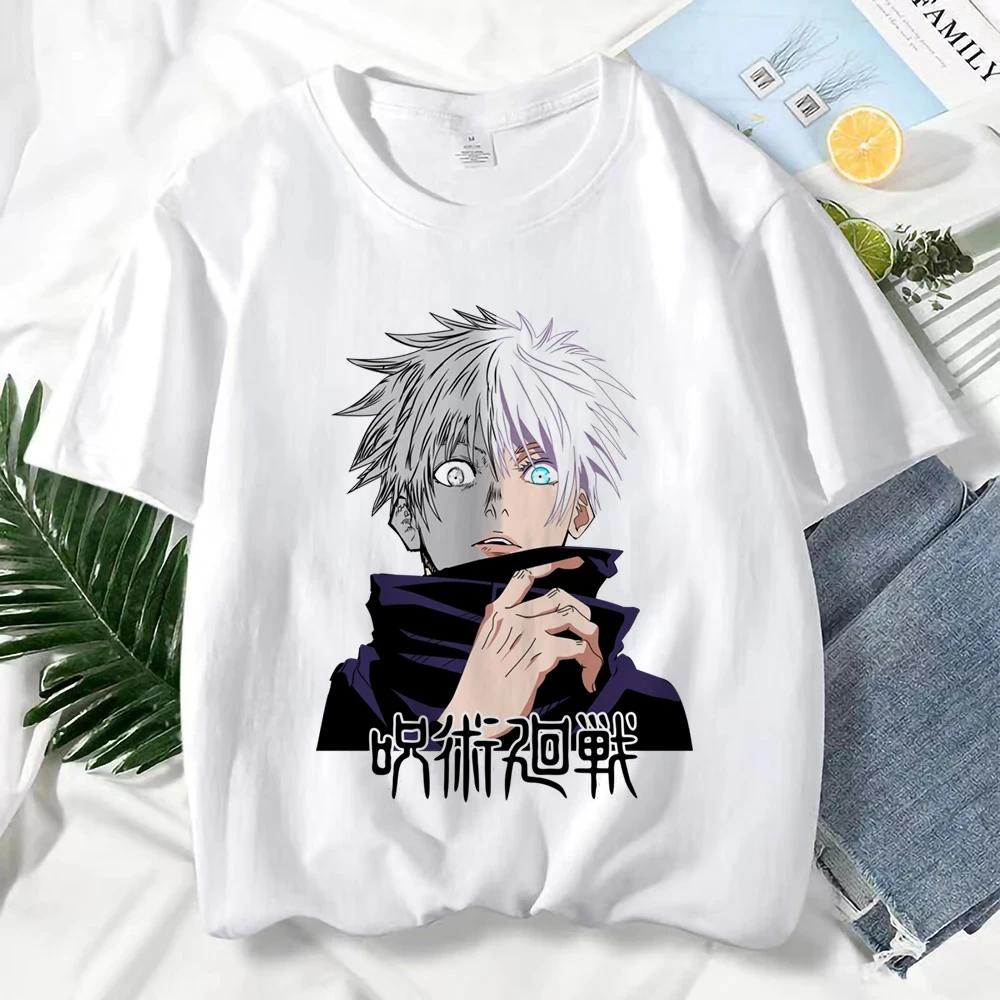 Gojo Satoru Print Graphic T Shirts Unisex Harajuku Fashion Casual Short Sleeve Tee Japanese Anime Jujutsu Kaisen Woman T-Shirt