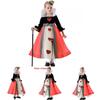 The Red Queen Cosplay Dress For Girls With Tulle Skirt For Halloween Parties
