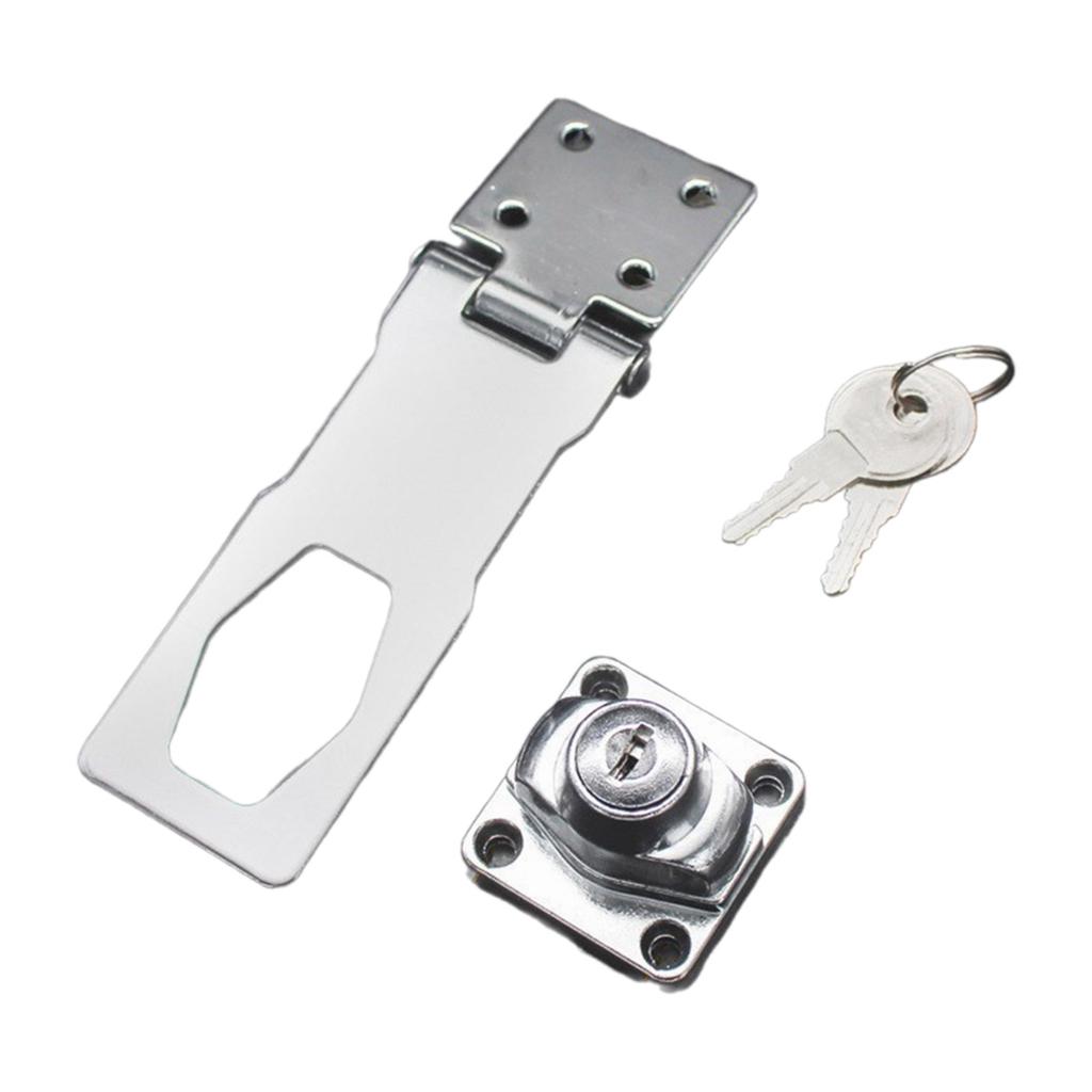 Industrial Locking Hasp Security Door Clasp Lock Safety Padlock Hasp Heavy Duty Safety Hasps with Key for Household