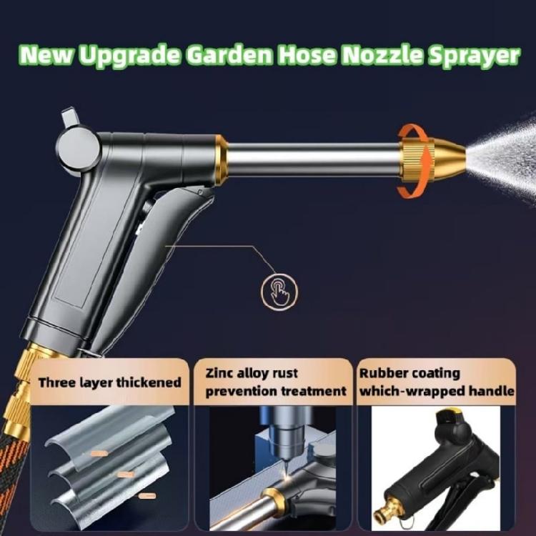 Portable High Pressure Water Adjustable Metal Cleaning Car Washing Machine Garden Watering Hose Nozzle Sprinkler Foam Water