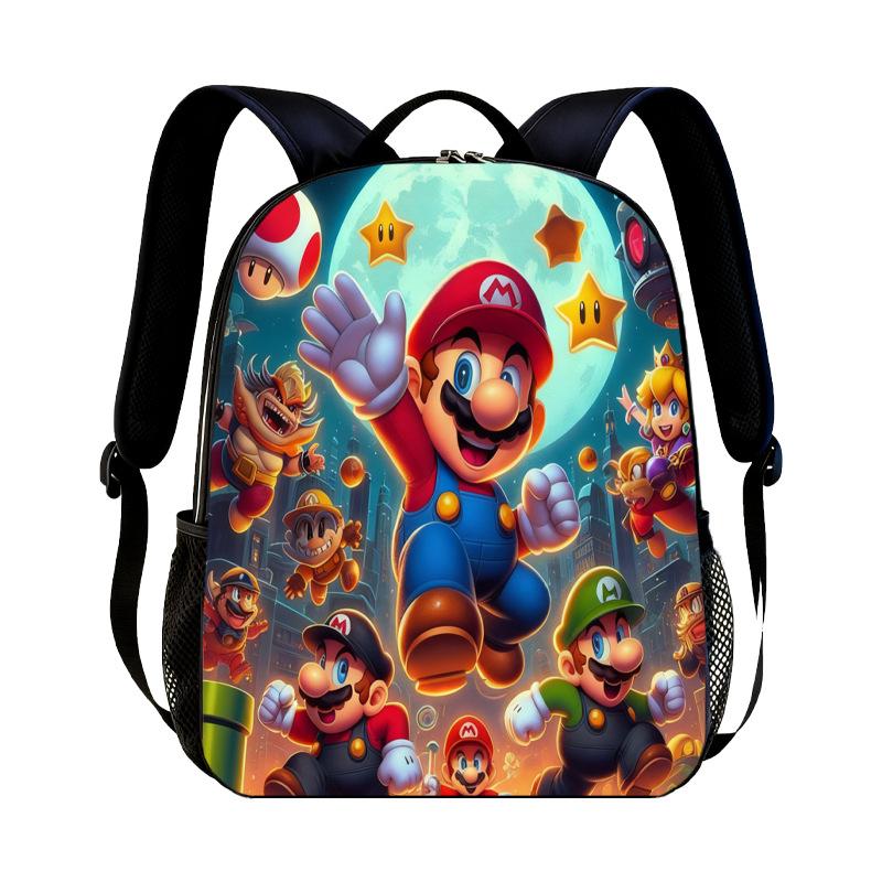 Νέο Σακίδιο Νηπιαγωγείου Super Mario Παιδικό με Εκτύπωση Mario Καθημερινό Casual Σακίδιο για Αγόρια Κορίτσια