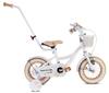 Children's Bicycle Bike For a Girl 12 Inches Basket Guide Wheels Flower Bike Dandelion White Beige Sun Baby
