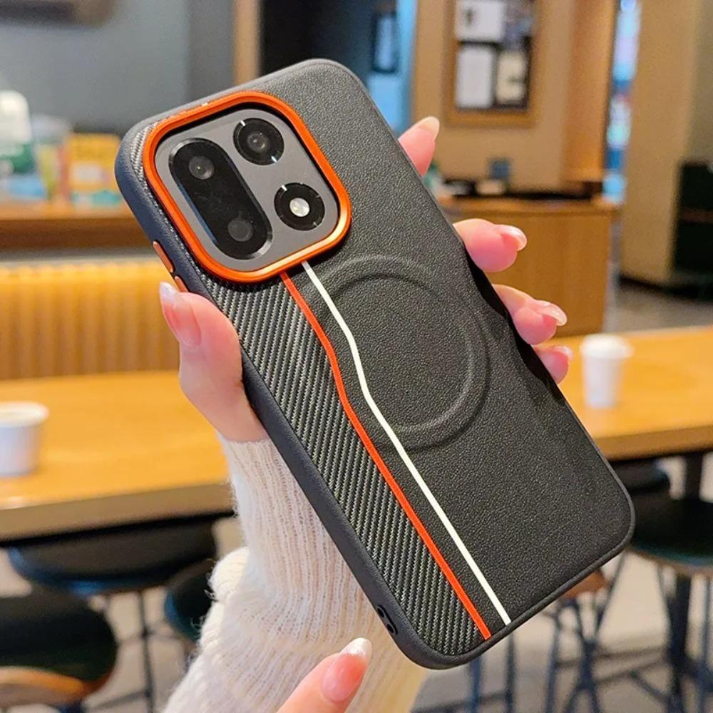 Premium Business Sle Magnetische Lederhülle für Oneplus 15 13T 13S 13R Ace 6 5 Pro Kabelloses Laden Metall Linsenschutz Abdeckung Funda