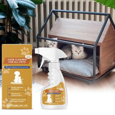 Pet Odor Eliminator 120ml Crate & Cage Cleaner Crate & Cage Cleaner Long Lasting Cage Cleaner Refreshing Pet Supplies For Pets