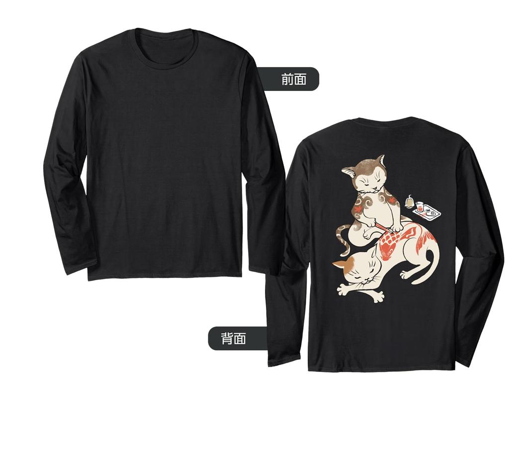 Cat Tattoo Long Sleeve T-shirt