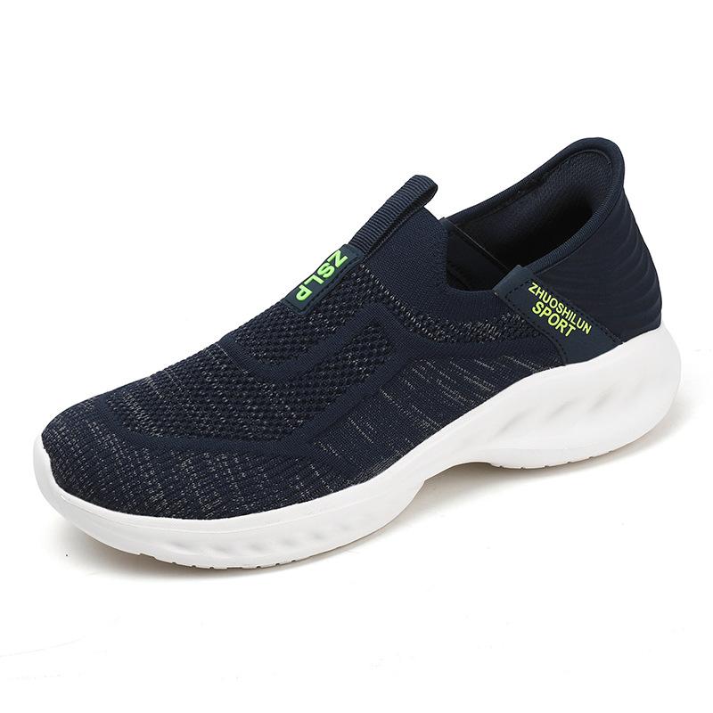 Popular breathable lightweight foot walking shoes single mesh sports shoes middle-aged and elderly mesh breathable casual shoes