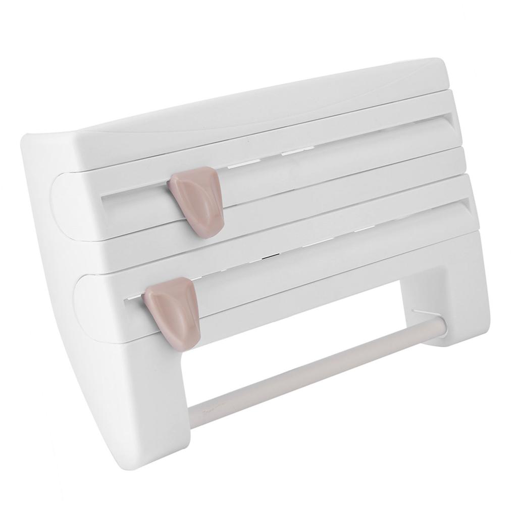 Kitchen Sauce Bottle Storage Rack Paper Towel Holder Mount Kitchen Tool Cling Film Cut