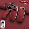 Zinc Alloy And Leather Car Key Case Protective Shell For A3 A4 A5 A7 A6 C8 Q8 Q7 Q5 Q4 Q3 E-tron Car Key Cover Accessories