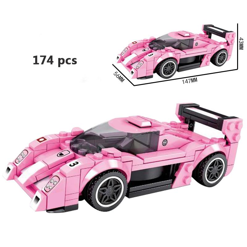 Technical Car Speed Sports Car Building Blocks City Vehicle Street Garage Educational Construction Toys