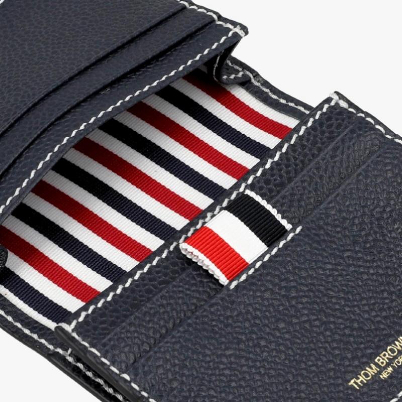 Thom Browne Kieselkorn-Stich Drei Streifen Lasche Kartenhalter Uaw065a 00198 415
