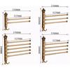 Luxury Swivel Towel Bars Rack with Hook Up Bathroom Rustic Gold Metal Towel Bar Hanger Wall Mounted,Swing Out Towel Bar,Folding Arm Swivel Towel Bar