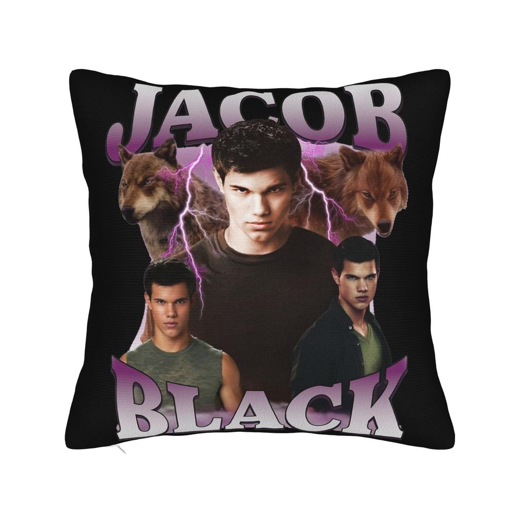 Team Jacob Cursed Fan Collage Twilight Pillowcase Soft Fabric Cushion Cover Throw Pillow Case Cover Home Drop Shipping 40*40cm