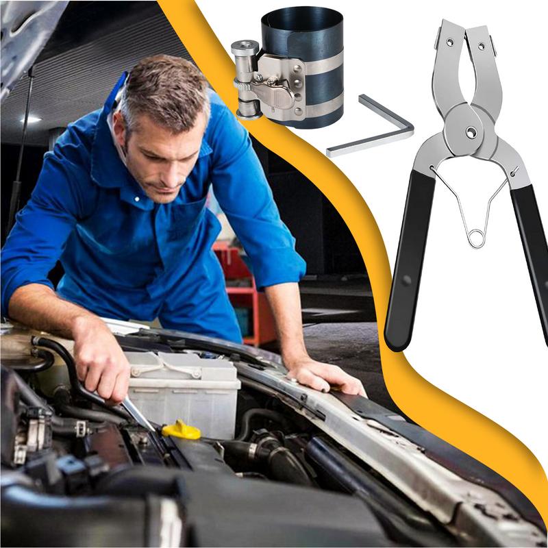 

Инструмент для компрессии поршневых колец Инструмент для установки поршневых колец Регулируемые размеры Принадлежности для обслуживания двигателя автомобиля Для грузовика Транспортного средства Автодома CHINA