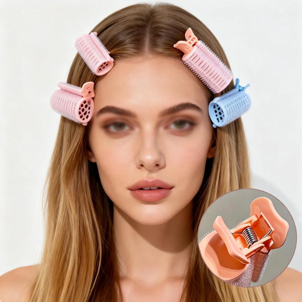 Bangs Curling Irons Lazy Hair Rollers Fluffy Styling Clips Fluffy Hairpin Curling Bangs Clips Traceless Hair Top Root Rollers