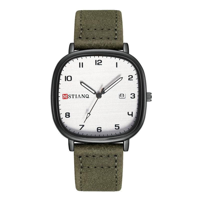 Teen Watch Men'S Trend High Value Fashion Calendar Simple Design Belt Quartz Watch Men