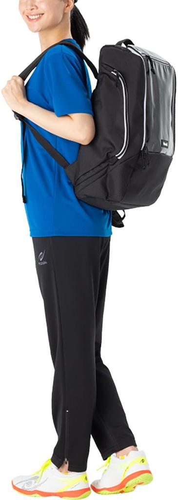 Nittaku Table Tennis Upright 34L Vertical Shape for Easy NK7530 Backpack, Daypack, Approx. Capacity, Self-Standing, Gray,