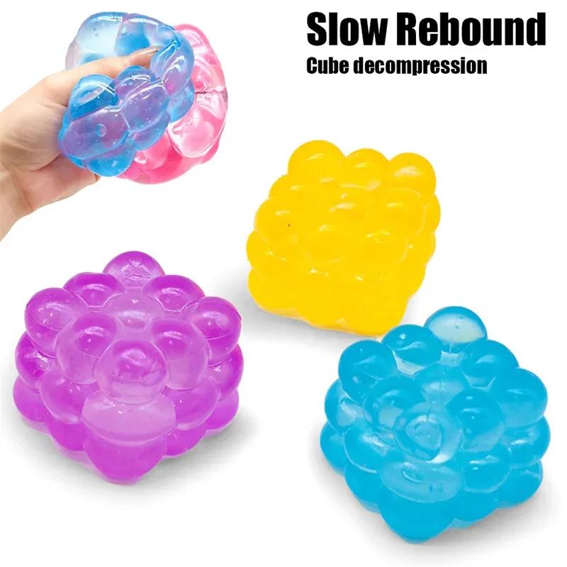 Three Dimensional Bubble Cube Relief Sensory Toy Non-Toxic Maltose Slow Rebound Squeeze Decompression Toy For Adhd Gift