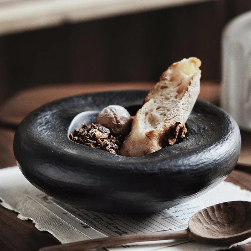 Ciotola per Frutta Irregolare Smaltata in Ceramica Ciotola per Riso Ciotola per Dessert Ristorante Hotel Piatto per Bistecca Occidentale Piatto per Insalata Stoviglie da Cucina