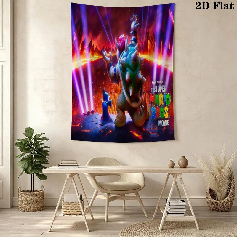 Super Mario Bros Movie Tapestry Tapestry Fashion Print Wallmounted Christmas Gift Home Decor Work Of Art