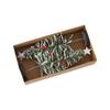Red Berry Pine Wreath Decoration with Small Christmas Tree for Home Display