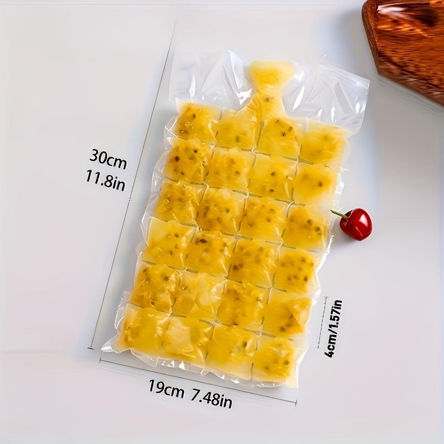 Disposable Self-Sealing Ice Cube Bags, 150ml PE Ice Maker Pouches for Easy Ice Making and Storage, 10 Pack