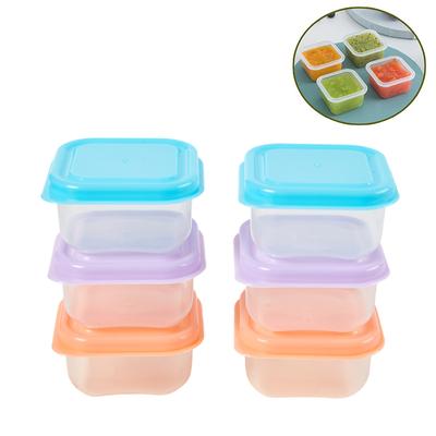 6-teiliges Lebensmittel-Vorratsdosenset, kleine feuchtigkeitsdichte Plastikbehälter, Mini-Küchen-Aufbewahrungsbox mit auslaufsicherem Deckel, Küchenzubehör