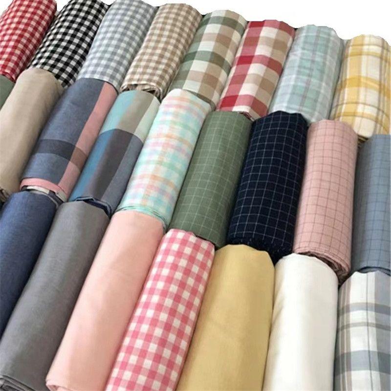 

Japanese Non-Printed Classic Gingham Bed Sheets Quilt Cover Four-Piece Student Dormitory Plaid Bedding 100cm x 200cm Bed Sheets Little Haig