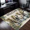 Elephant Welcomejungle Animalprintplush Carpet Living Room Bedroomfloormat Soft Anti Slip Home Decor Art Rug for Kids and Adults