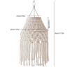 Elegante gewebte Lichtabdeckung Baumwollseil Makramee Quasten Lampenschirm Böhmische Hängeanhänger für Kinderzimmer Schlafzimmer Dekorationen