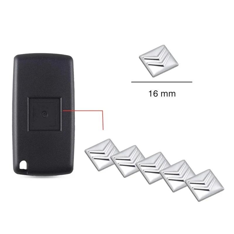 16mm Aluminum Car Remote Key Sticker Emblem Auto Accessories For Citroen C2 C3 C5 C6 C1 DS3 DS4 DS7 Xsara Berlingo Saxo Picasso