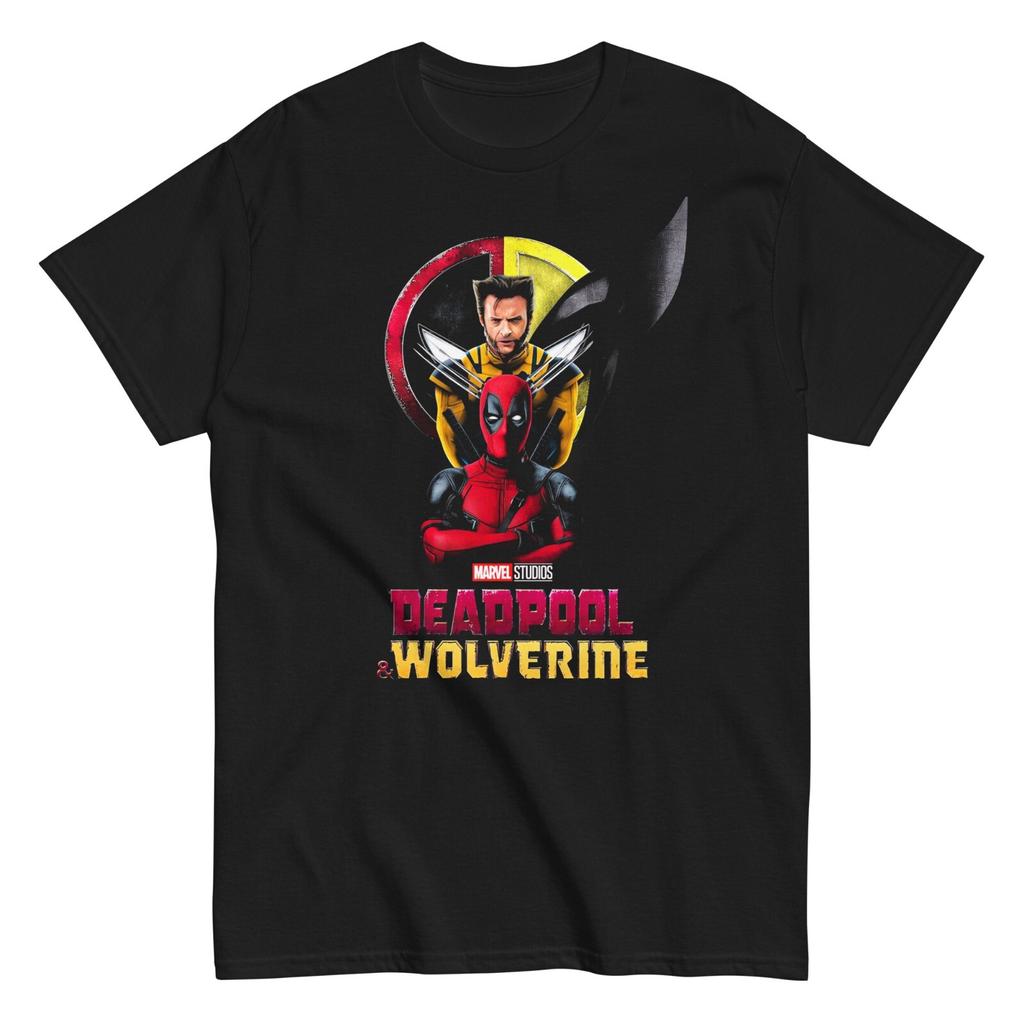 Deadpool Wolverine T Shirt Mens Marvel X-Men Movie New Tee Black