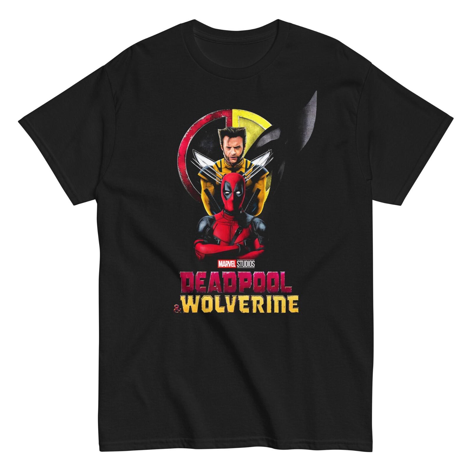 Deadpool Wolverine T Shirt Mens Marvel X-Men Movie New Tee Black XL