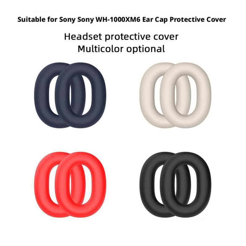 For Sony WH-1000xm6 Silicone Protective Case Headphone Cover Set Comfortable Long Wear Scratch Bump Liquid Splash Proof Durable