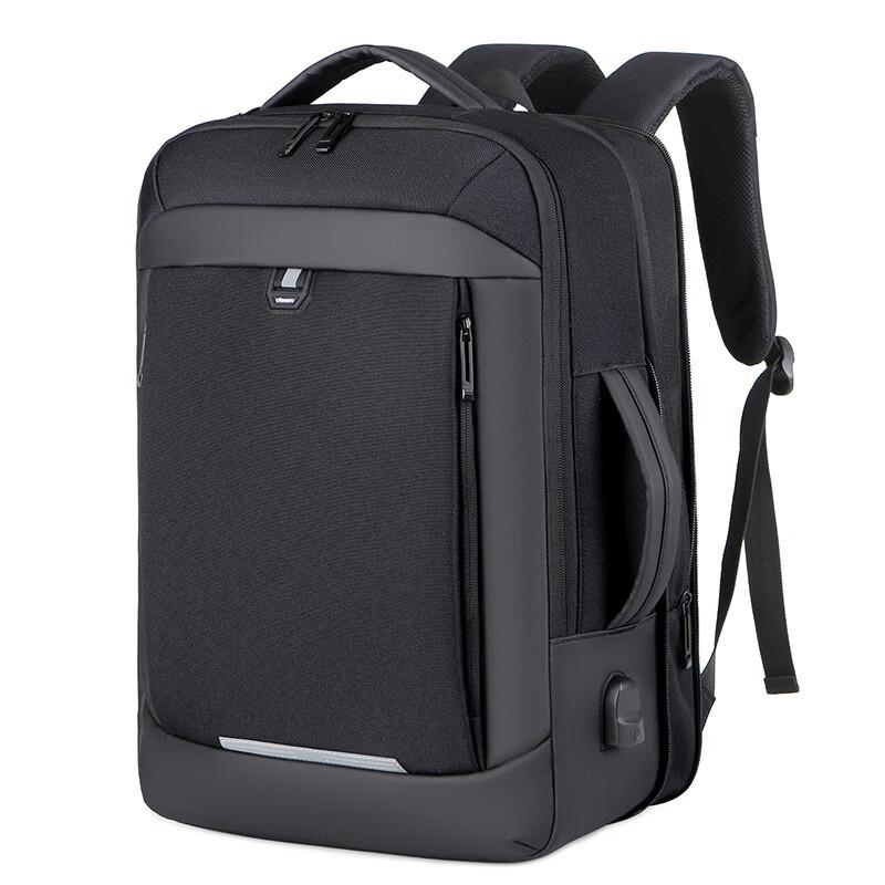 Li Shen Erweiterbarer Business-Rucksack für Herren mit USB-Ladeanschluss