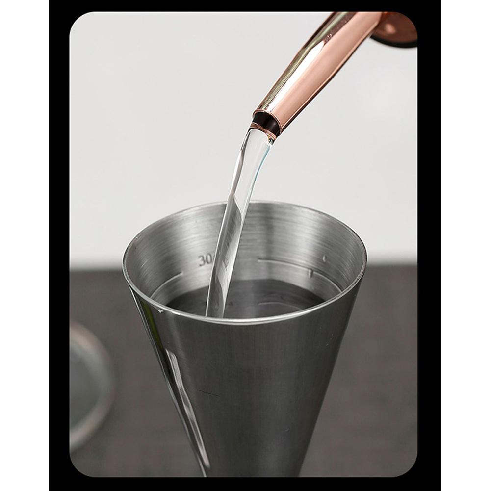 Nerezová odměrka s dvojitou hlavou Barová Párty Vinný Koktejlový Šejkr Jigger