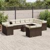 VidaXL Garden Lounge Set with Cushions 13 Pcs, Patio Sofas, Furniture Set, Outdoor Terrace Furniture, Brown 3218543