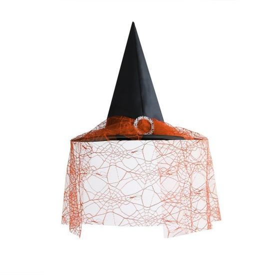Fairy Tale Party Accessory Steeple Halloween Witch Hat, with Lace Edge, Lightweight Hat for Breathable Pointed Headwear, Cosplay Costume Holiday Photo