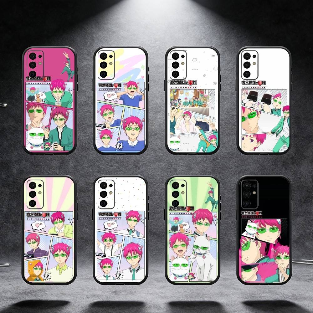 Anime Boy S-Saiki Kusuo Phone Case For Samsung S25,S24,S21,S22,S23,S30,Ultra,S20,Plus,Fe,Note,5G Black Cover