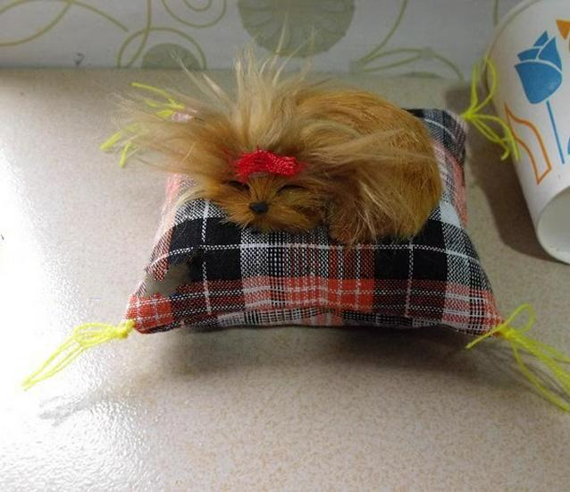 Creativo Mini Ornamento Cucciolo che Dorme - Decorazione per la Casa Regalo per la Fidanzata