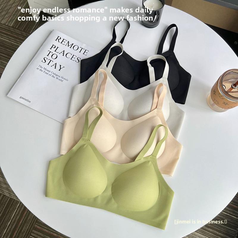 Soutien-gorge d'été ultra-fin en maille, Respirant, Coques fixes, Bretelles fines antidérapantes, Lingerie sans couture pour femmes