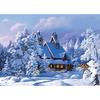 Diamond Painting DIY 5D Snow Lodge Diamond Painting Cube Round Shape Diamond Paintings Kits Arts Craft for Room Wall Decoration