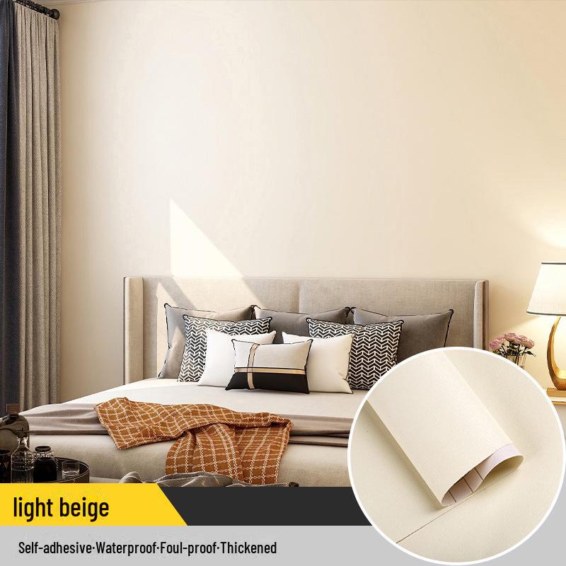 Self-Adhesive Solid Color PVC Wallpaper for Bedroom and Home Décor