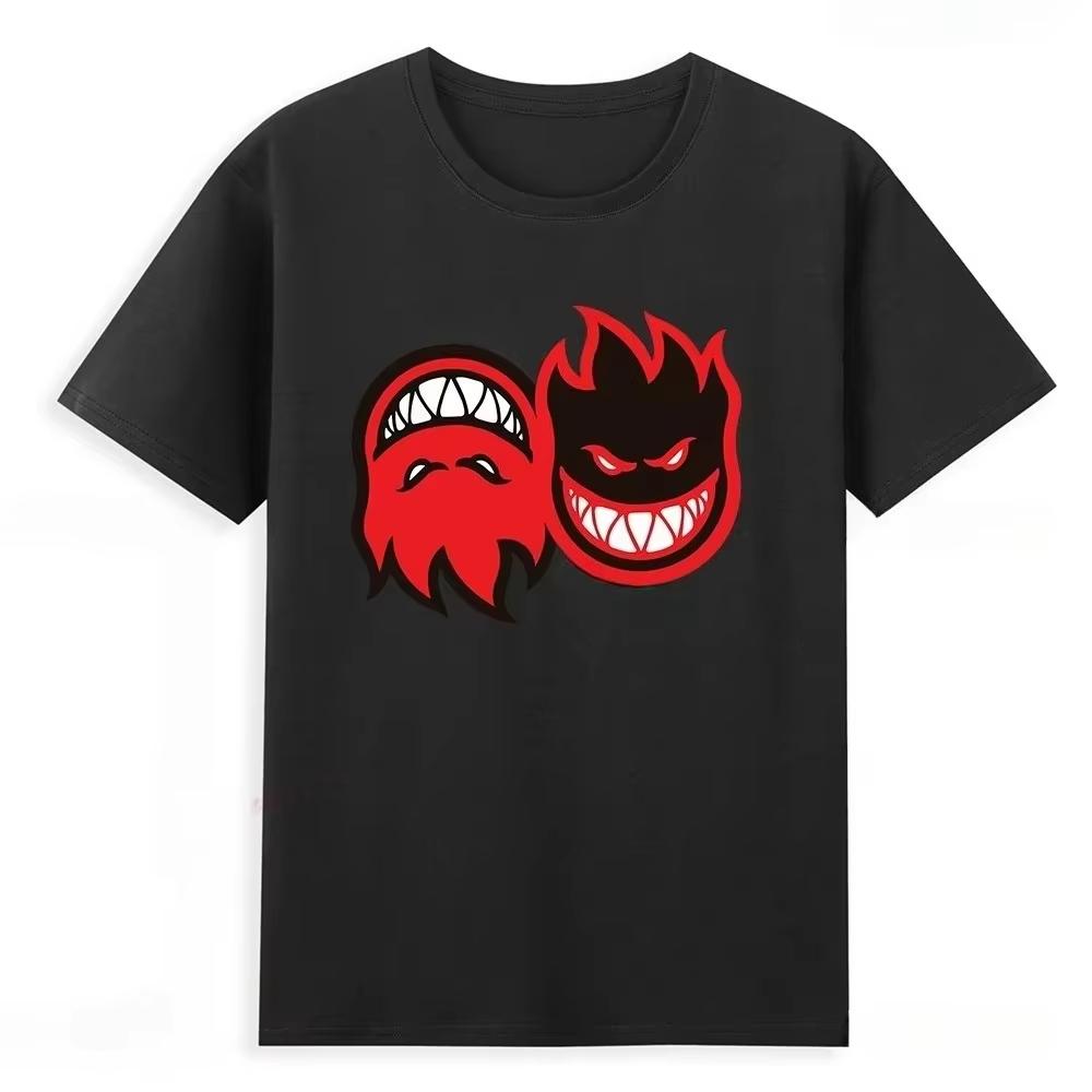 Summer Clothes Spitfireer Skateboard Logo Fashion Street Trend Casual Harajuku Unisex Short Sleeved Men Oversized T-shirt Tops