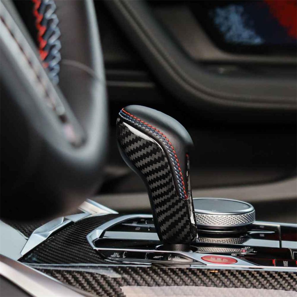 Real Carbon Fiber Gear Shift Cover Knob Trim For BMW M2 M3 M4/X3M X4M X5M