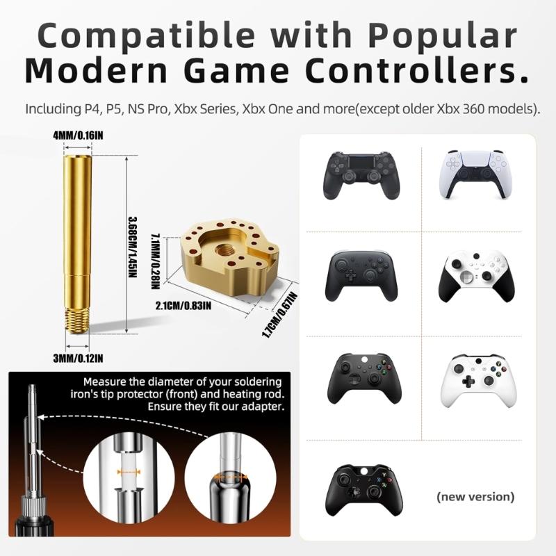 Set di punte per saldatore di precisione Strumento di riparazione per smontaggio joystick Per sostituzione joystick console di gioco