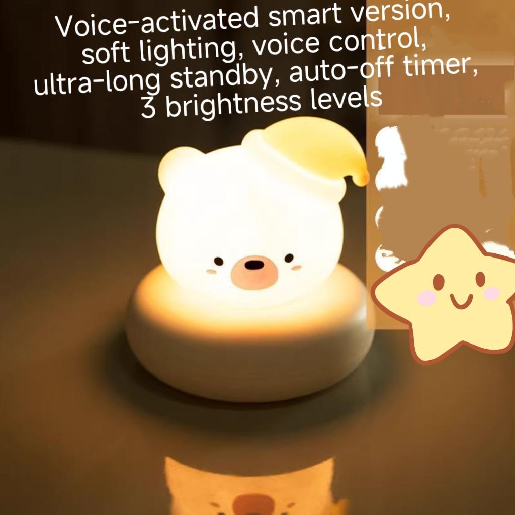 LED Night Light, Voice Activated, 3 Brightness Levels