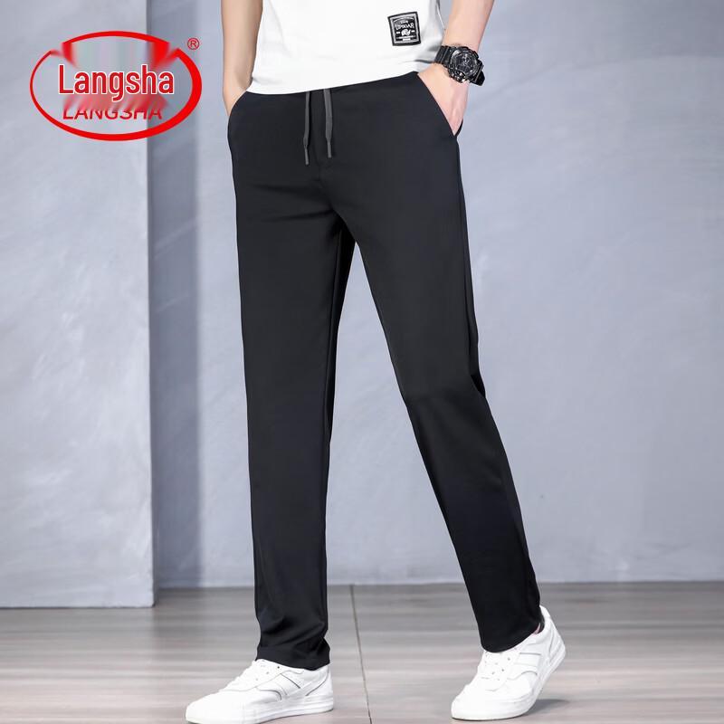 LangSha Men s Business Straight-Fit Wrinkle-Resistant Trousers M