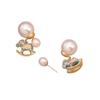 Silver Needle Drop Oil Cartoon Horse Pearl Stud Earrings for Women - Retro Contrast Color, Perfect for the Year of the Horse.