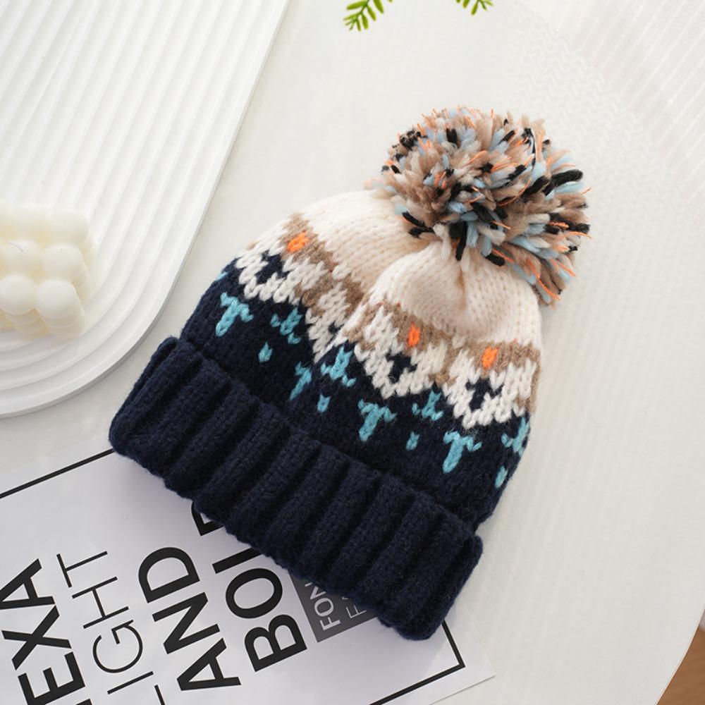 Windproof Women Beanie Hats Korean Cashmere Bonnets Casual Winter Knitted Hats  Girls